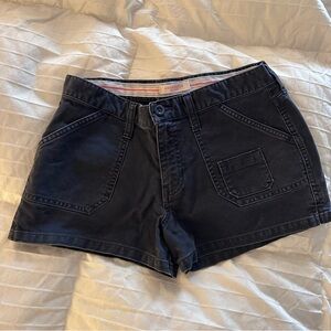 Abercrombie Y2K Black Denim Cotton Shorts Size 16 Girks